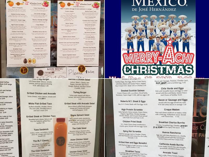 Tomas Cafe Menu