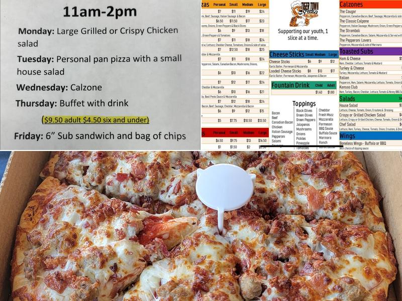 Tiger Town Pizza Menu