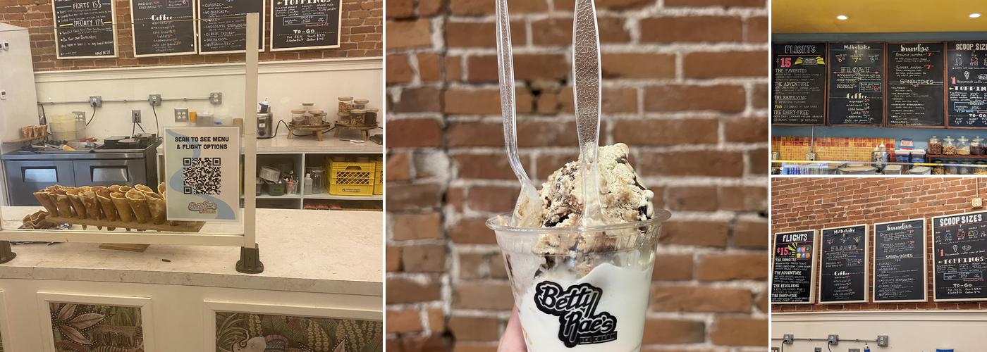 Betty Rae's Ice Cream Menu