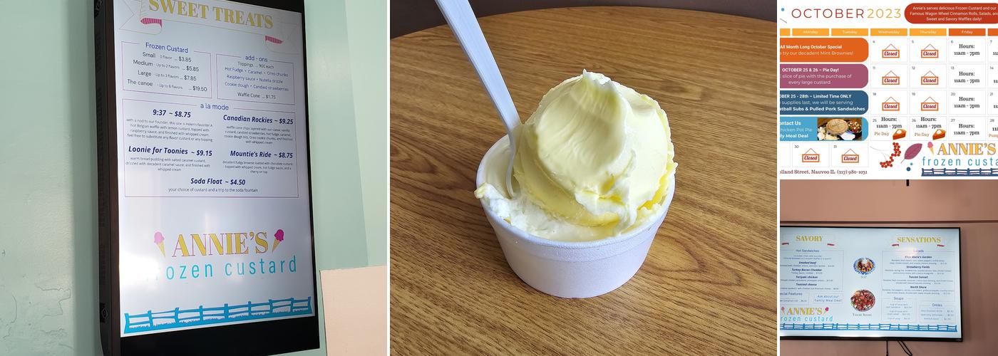 Annie's Custard & Cafe Menu