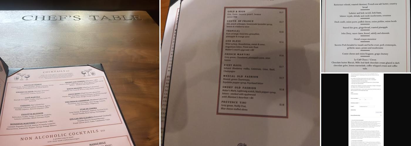 Partage Menu