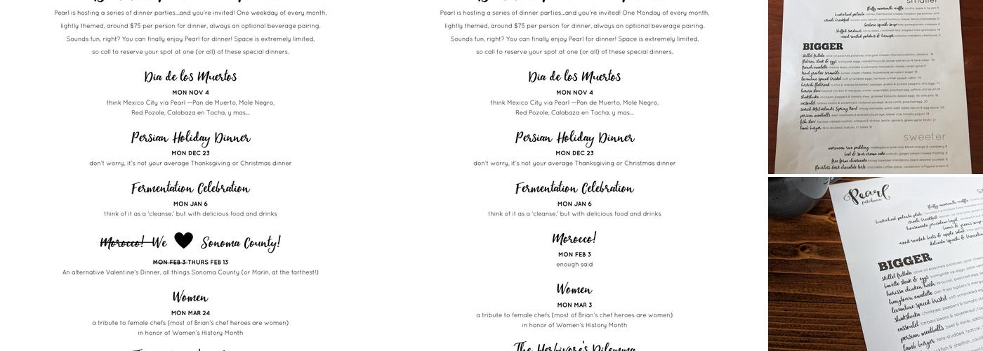 Pearl Menu