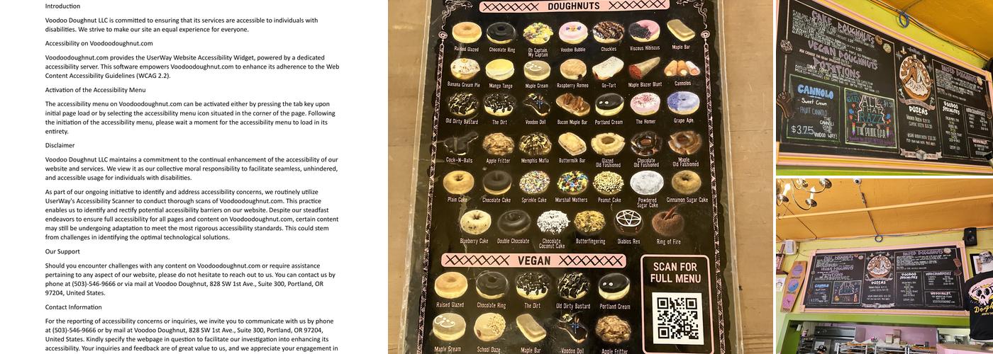 Voodoo Doughnut Menu