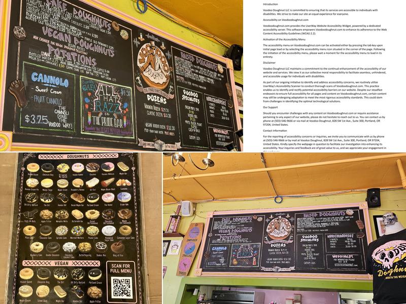 Voodoo Doughnut Menu