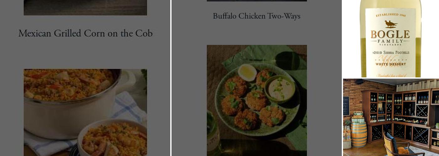 Bogle Family Vineyards Menu