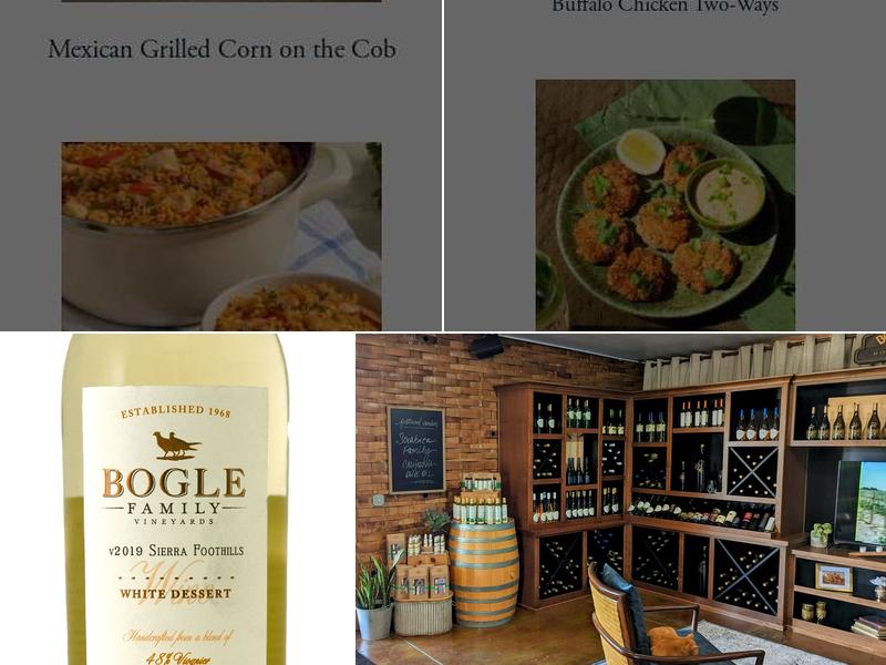 Bogle Family Vineyards Menu