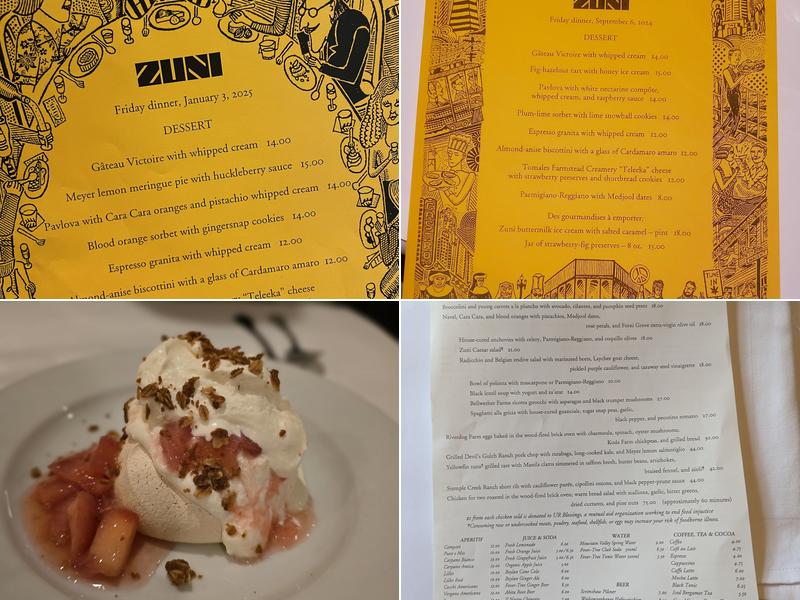 Zuni Café Menu