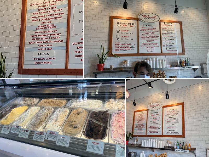 McConnell's Fine Ice Creams Menu