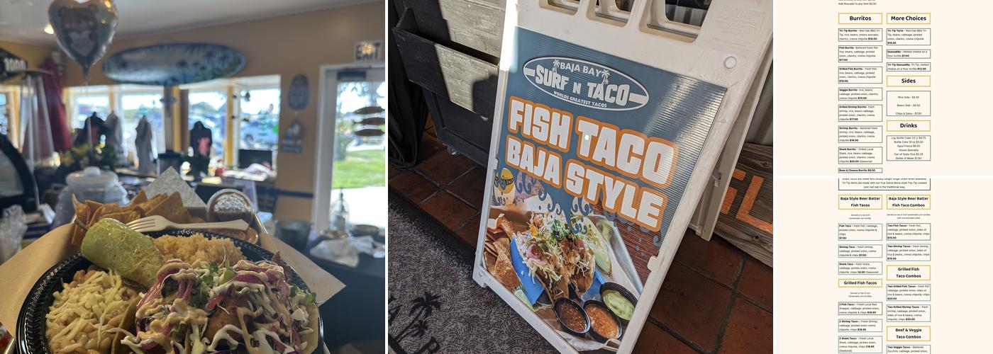 Baja Bay Surf n Taco Menu