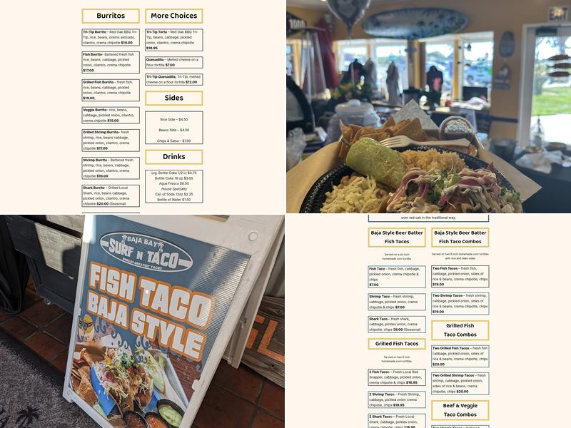 Baja Bay Surf n Taco Menu