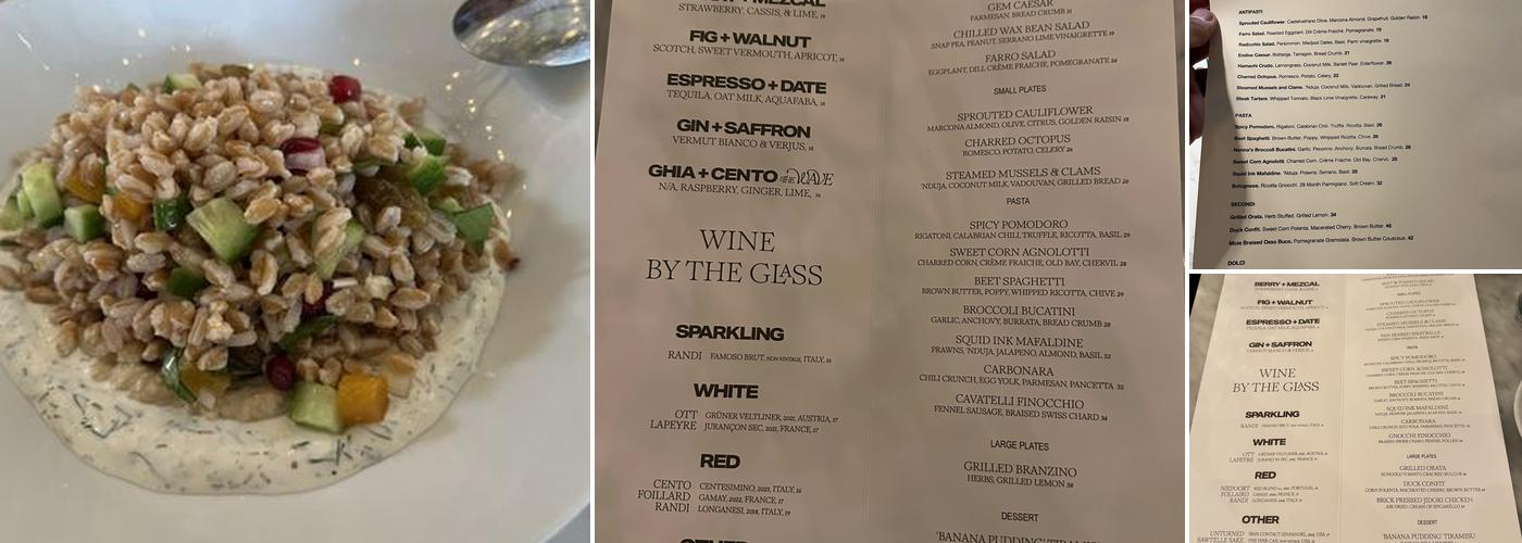 Cento Menu