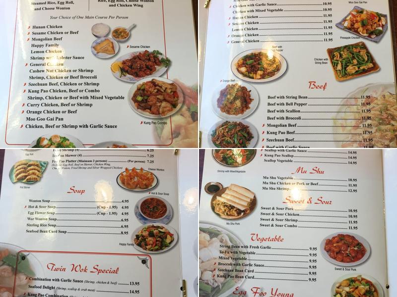 Twin Wok Restaurant Menu