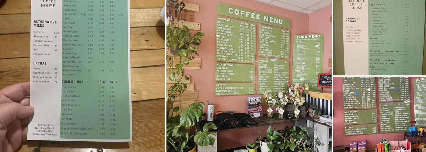 Ostara’s Coffee House Menu