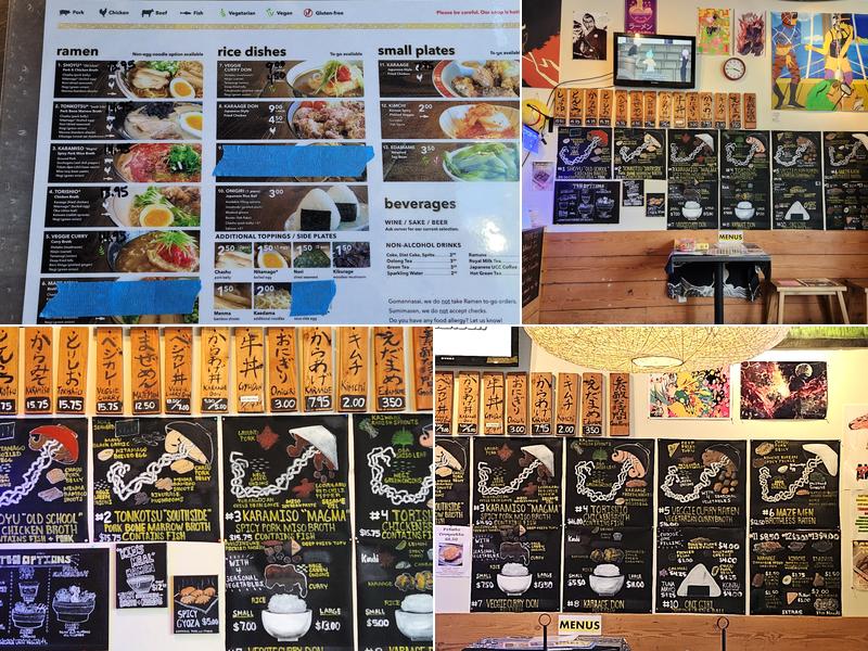 Ramen Kazama Select Menu