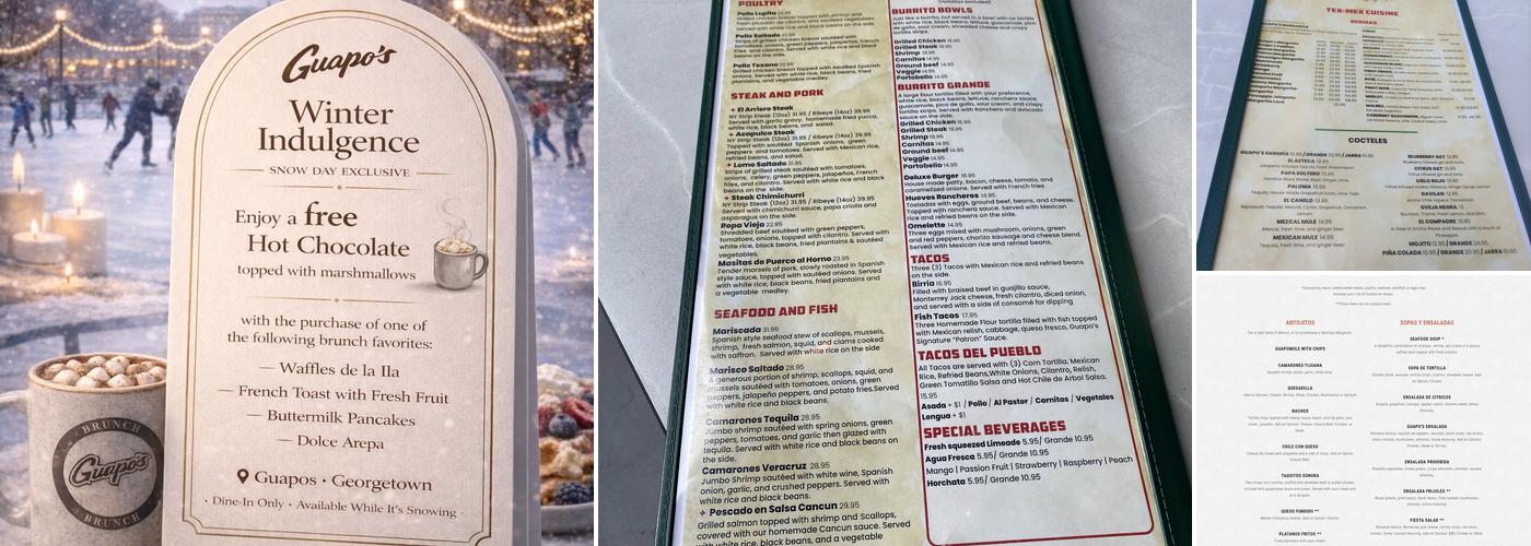 Guapo's Restaurant Menu