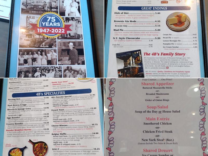4B's Restaurant in Kalispell, Kalispell Menu, Reviews (195), Photos