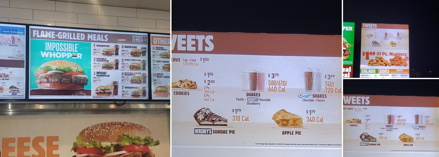 Burger King Menu