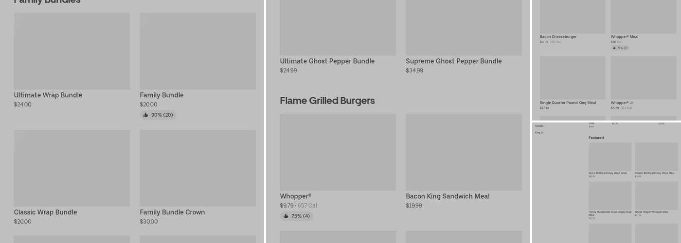 Burger King Menu