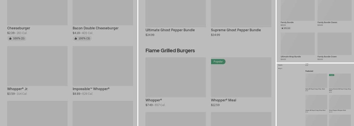 Burger King Menu
