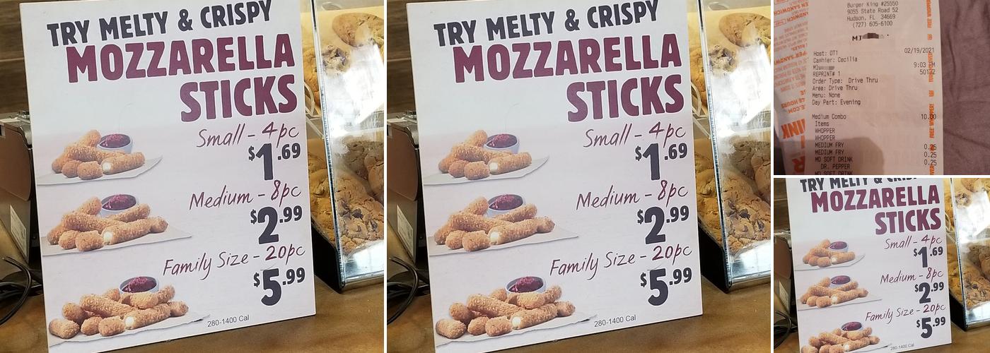 Burger King Menu