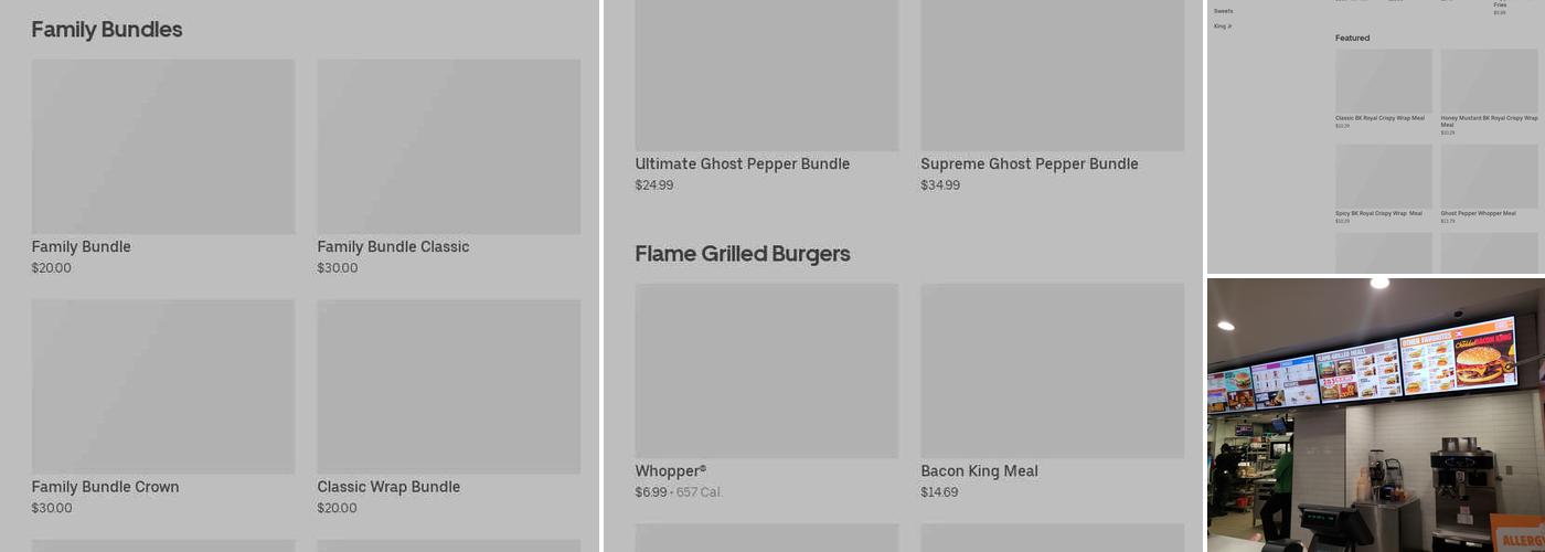 Burger King Menu