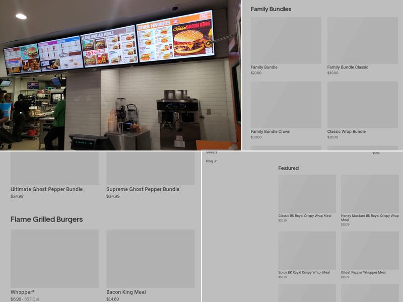Burger King Menu