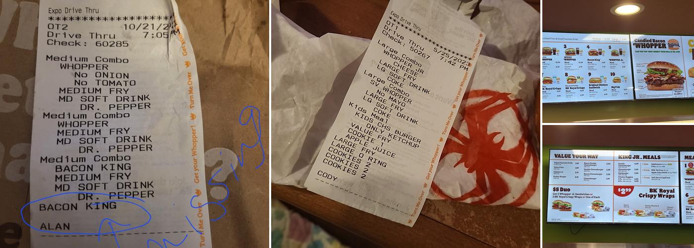 Burger King Menu