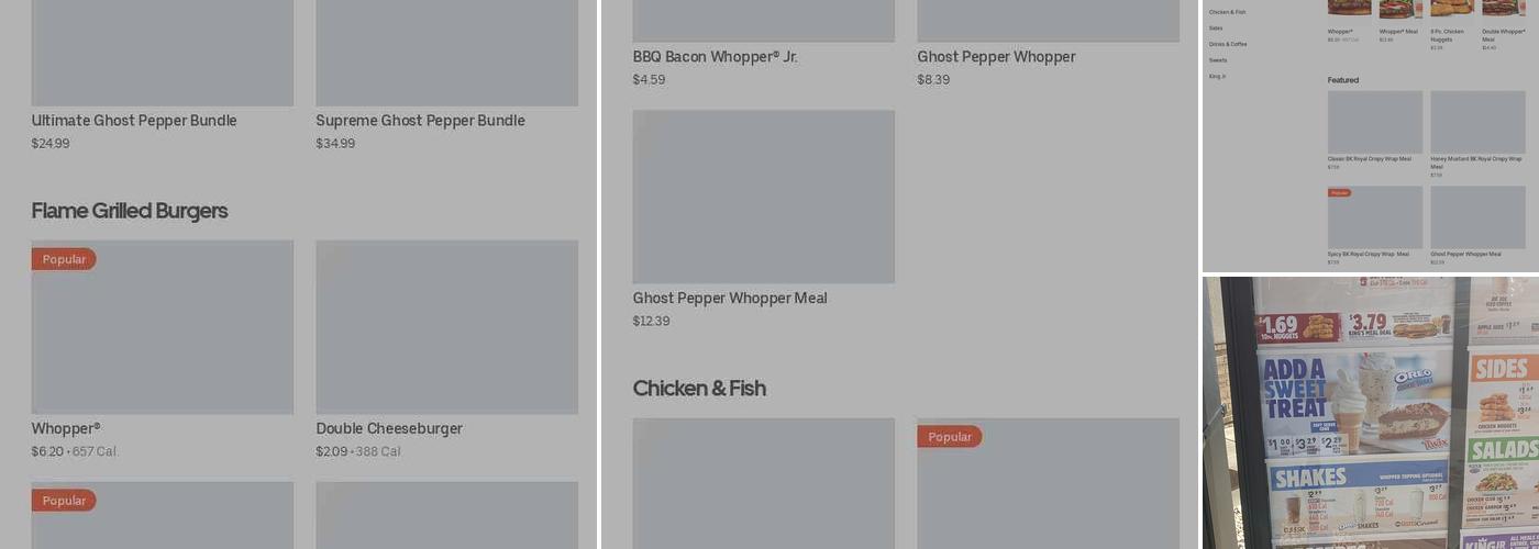 Burger King Menu