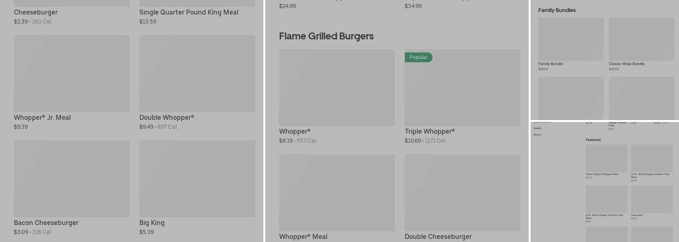 Burger King Menu