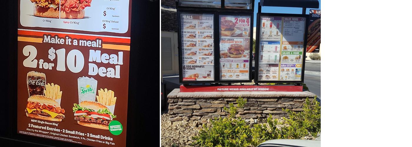 Burger King Menu