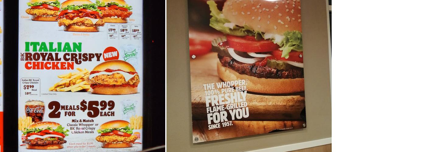 Burger King Menu