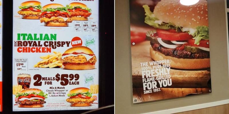 Burger King Menu