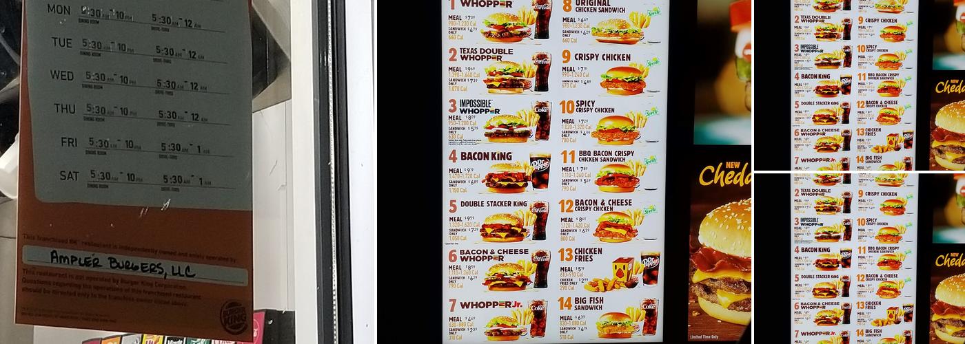 Burger King Menu