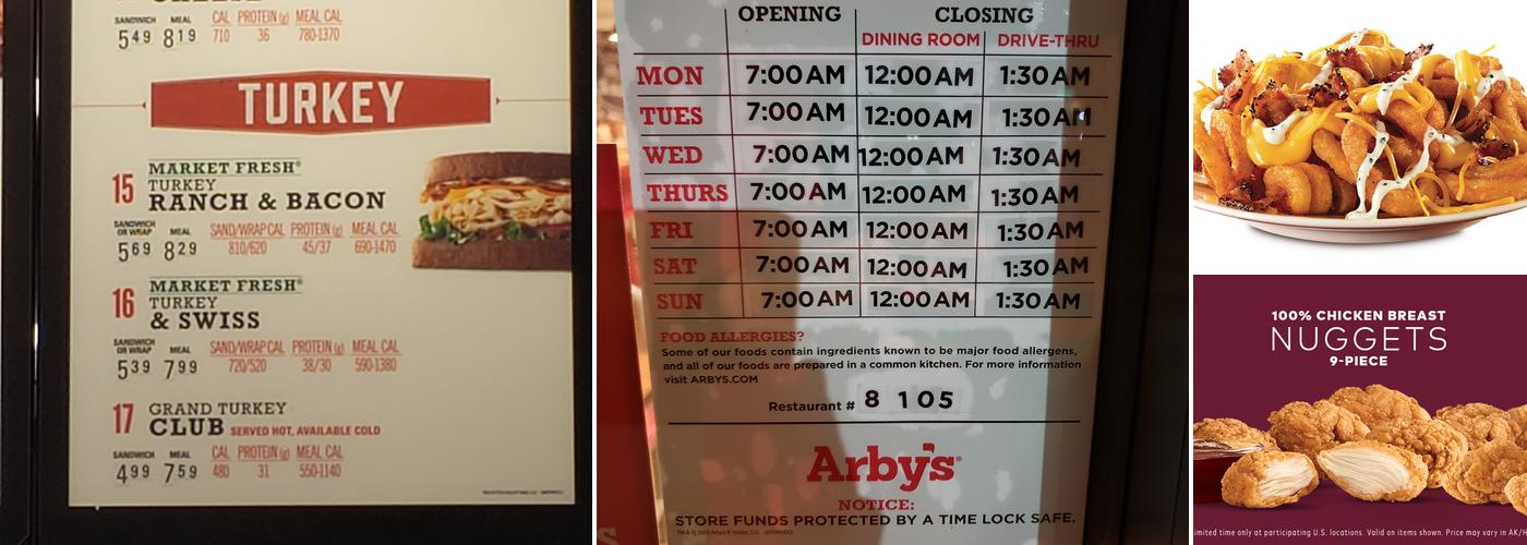 Arby's Menu