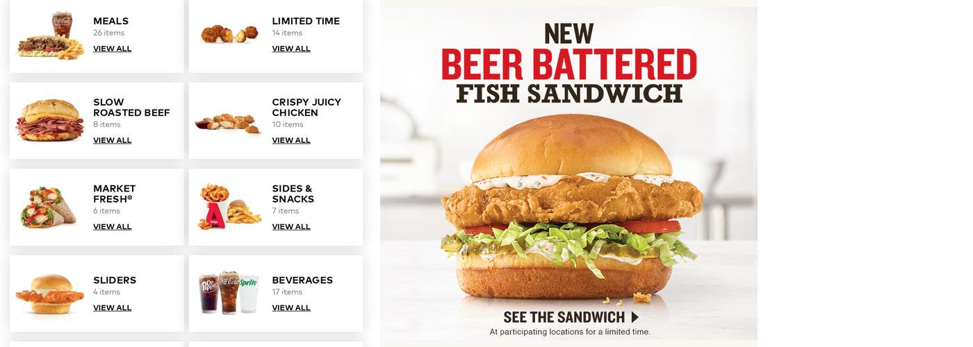 Arby's Menu