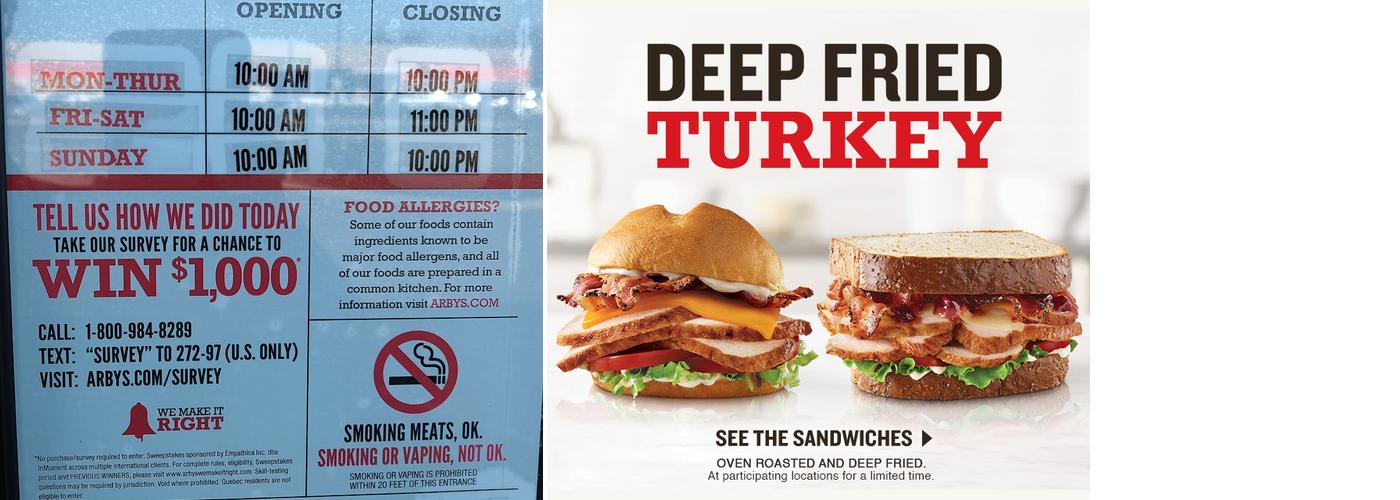 Arby's Menu