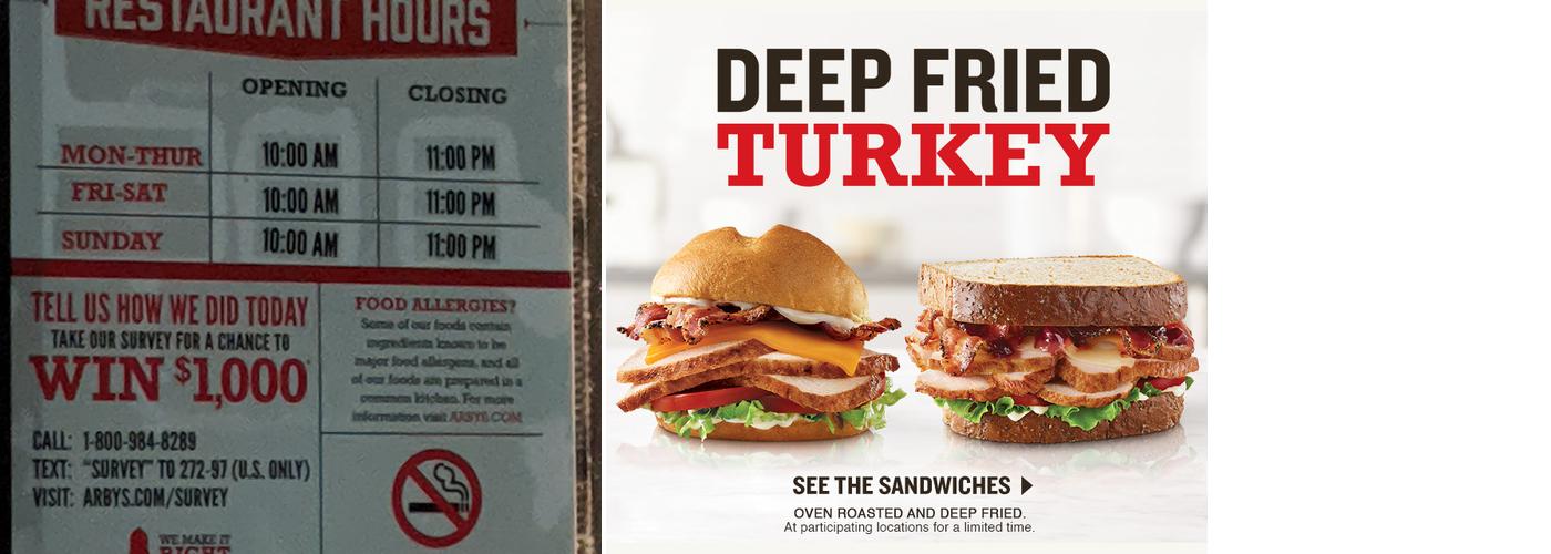 Arby's Menu