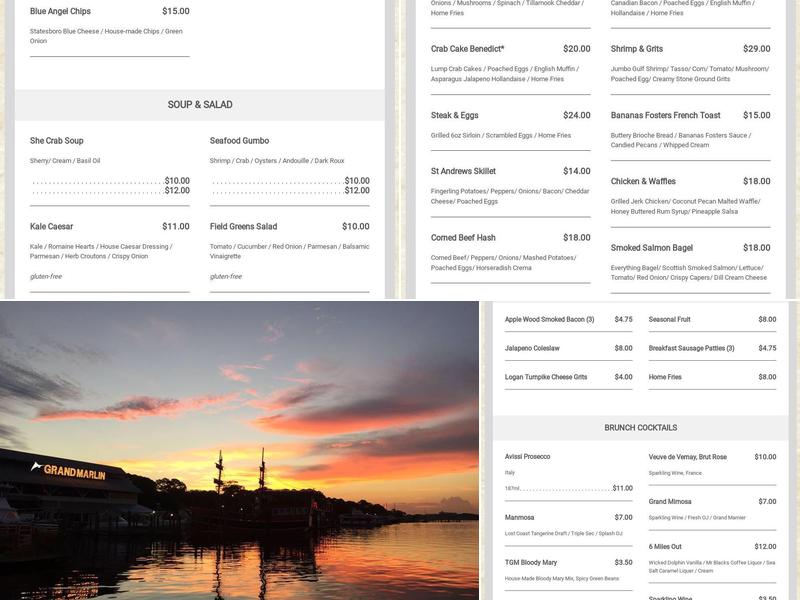 The Grand Marlin Menu