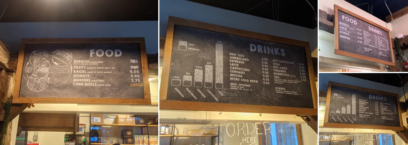 COFFEE LAB Menu