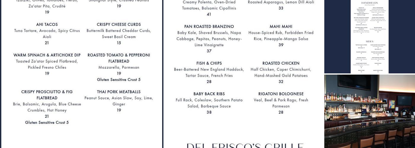 Del Frisco's Grille Menu