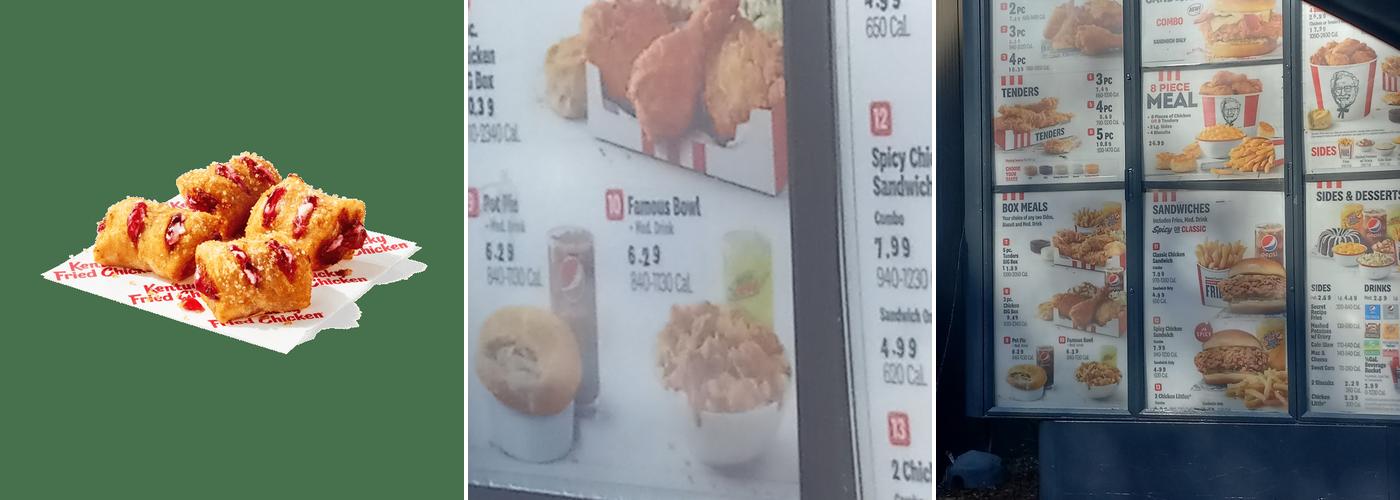 KFC Menu