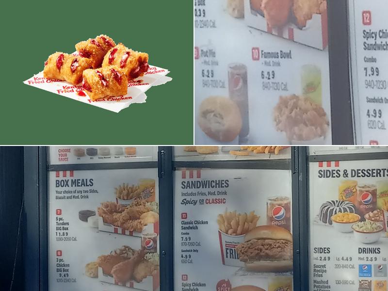 KFC Menu