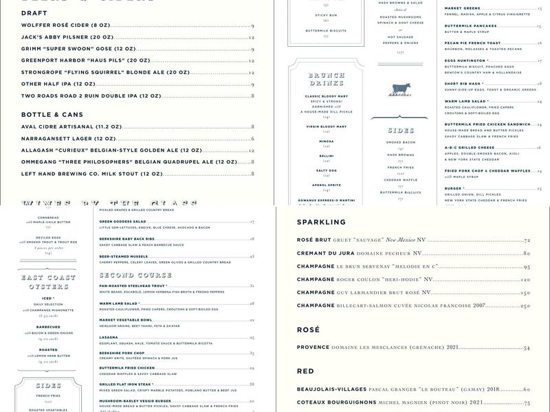 Buttermilk Channel Menu