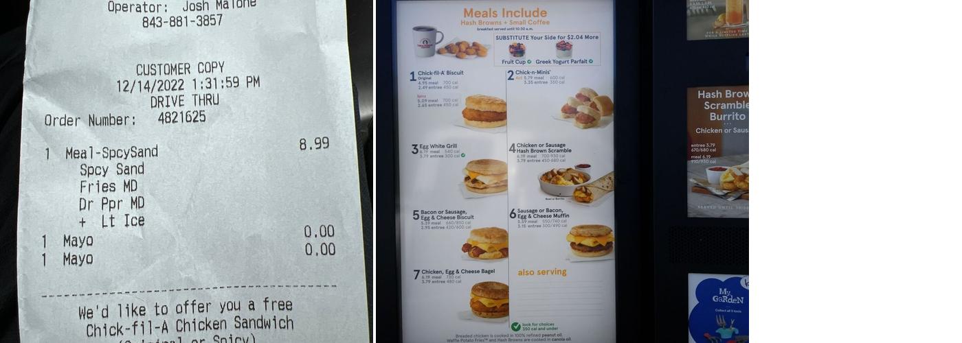 Chick-fil-A Menu