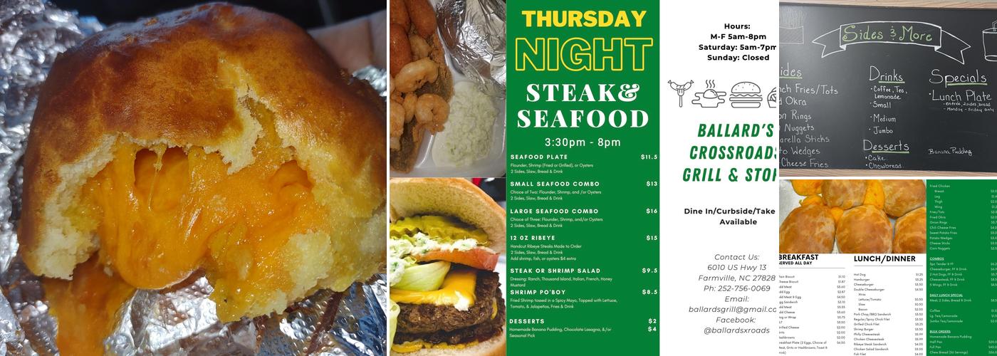 Ballards Cross Roads Grill Menu