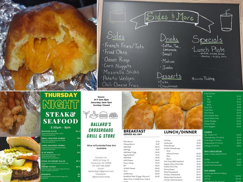 Ballards Cross Roads Grill Menu