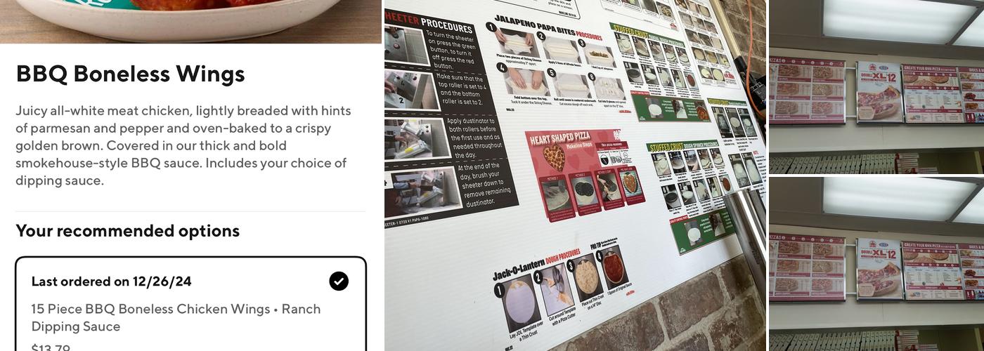 Papa Johns Pizza Menu