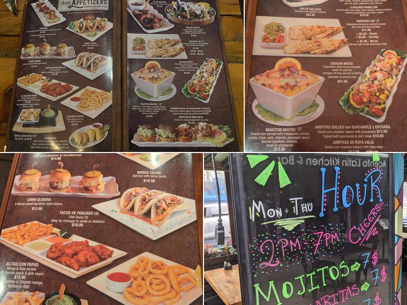 Acento Latin Kitchen & Bar Menu