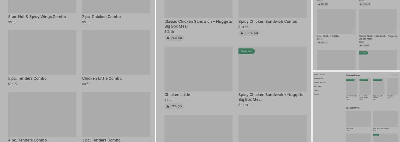 KFC Menu