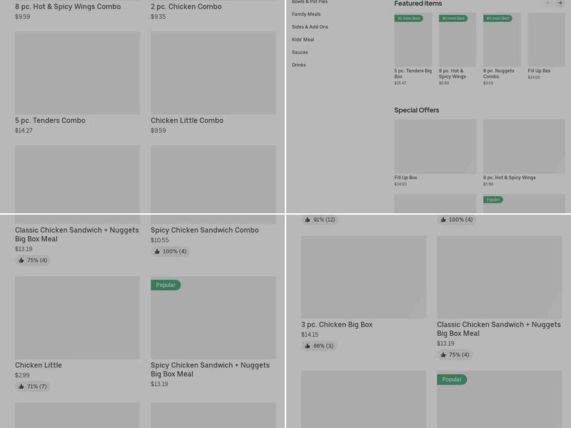 KFC Menu
